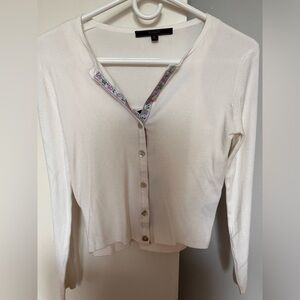 NWT Max Sport white tank and cardigan set, size medium